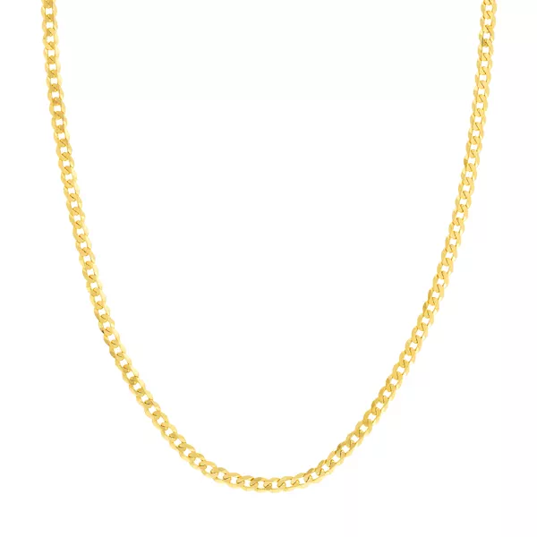 Curb Chain Gold Necklace (4.5mm, 22 inches)