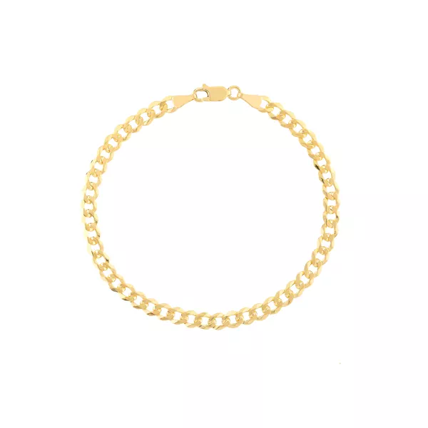 Curb Chain Gold Bracelet (4.5mm, 8.5 inches)
