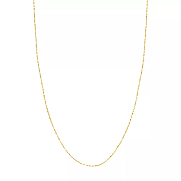 Two-Tone Twisted Link Gold Chain (1.35mm)