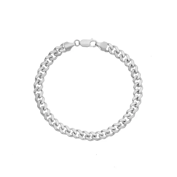 Miami Cuban Silver Bracelet (7.3mm, 8.5")
