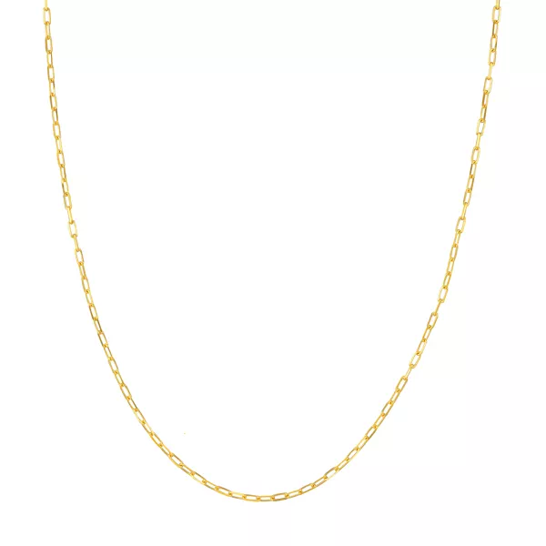 Paper Clip Chain Gold Necklace (1.95mm, 20 inches)