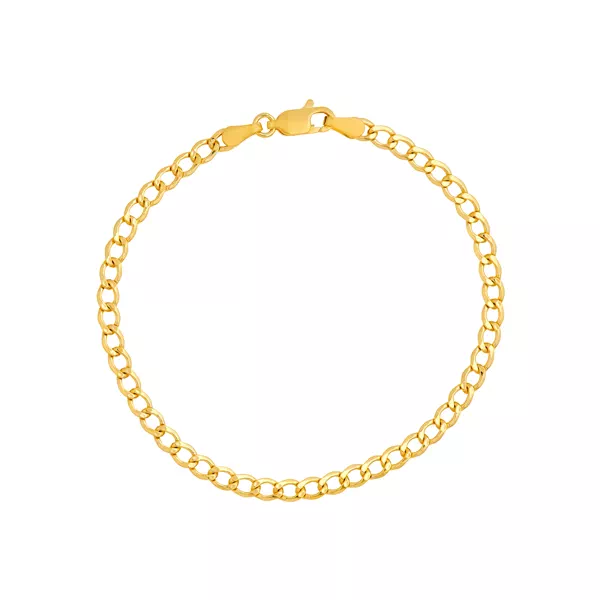 3.4mm Curb Chain Bracelet (7 in)