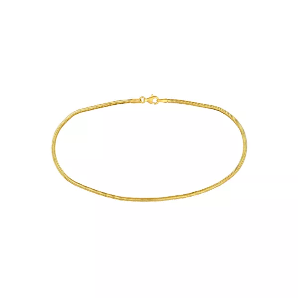 Diamond Cut Snake Chain Anklet