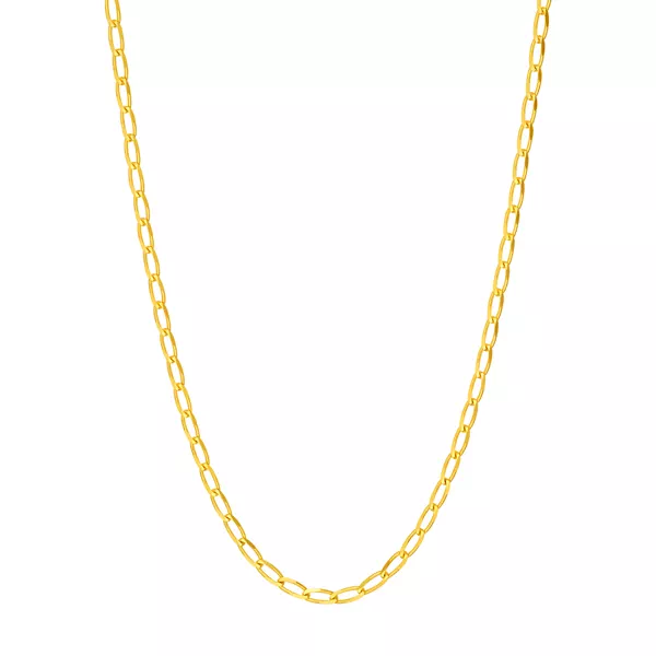 2.25mm Long Link Curb Chain Necklace (18 in)