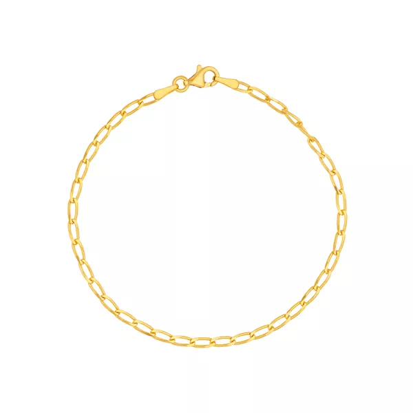 2.25mm Long Link Curb Chain Bracelet (7.25 in)