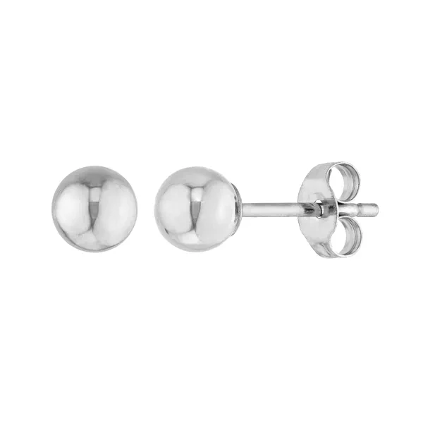 Ball Stud Earrings (4 mm)
