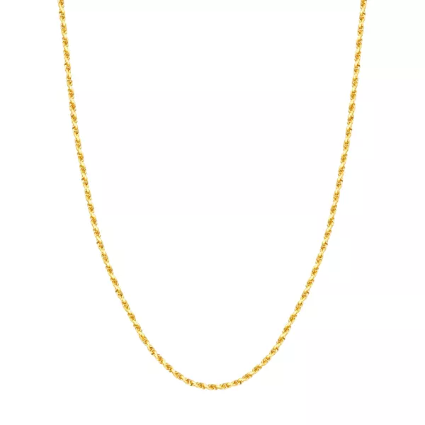 Rope Chain Gold Necklace (3.0mm, 24 inches)