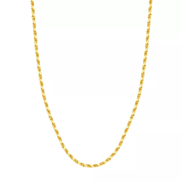 Rope Chain Gold Necklace (3.8mm, 22 inches)