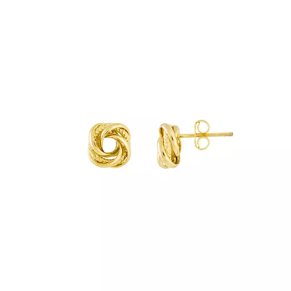 Interwoven Gold Stud Earrings