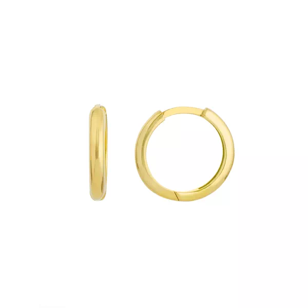 Classic Gold Huggie Hoop Earrings (13mm)