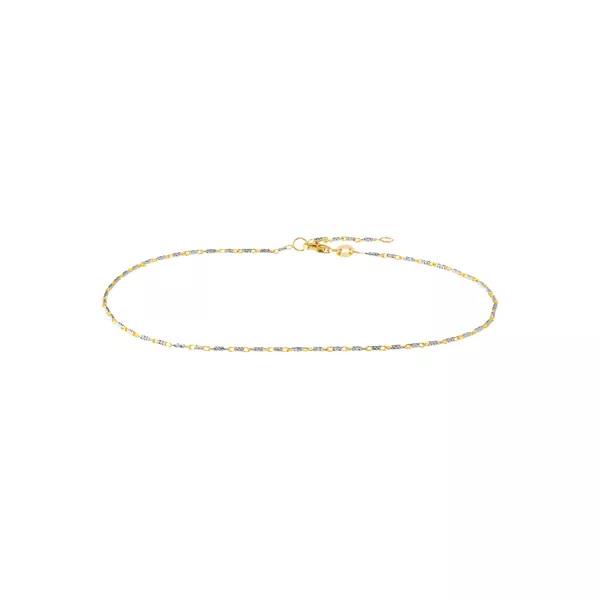 Two-Tone Link Chain Anklet