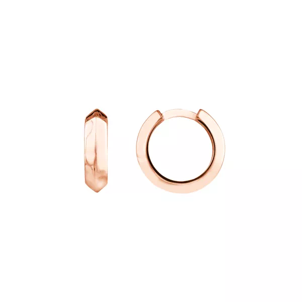 Knife-Edge Gold Huggie Earrings