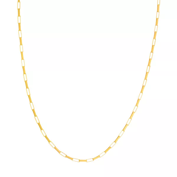 Elongated Link Gold Necklace