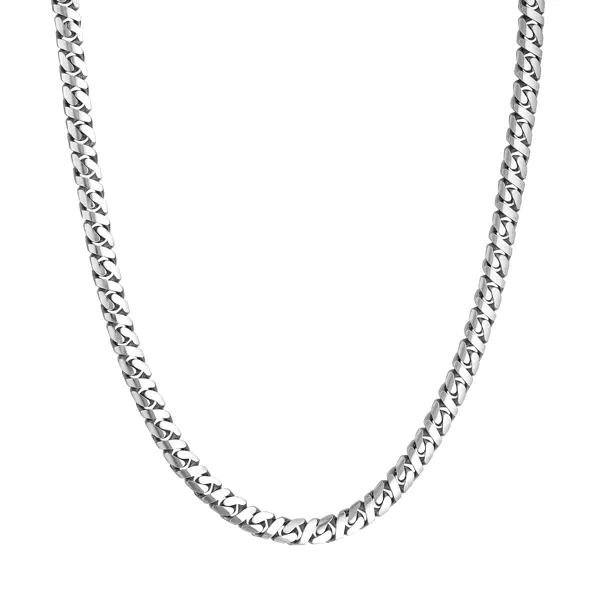 Curb Silver Necklace
