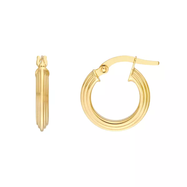 Ripple Contour Hoop Earrings