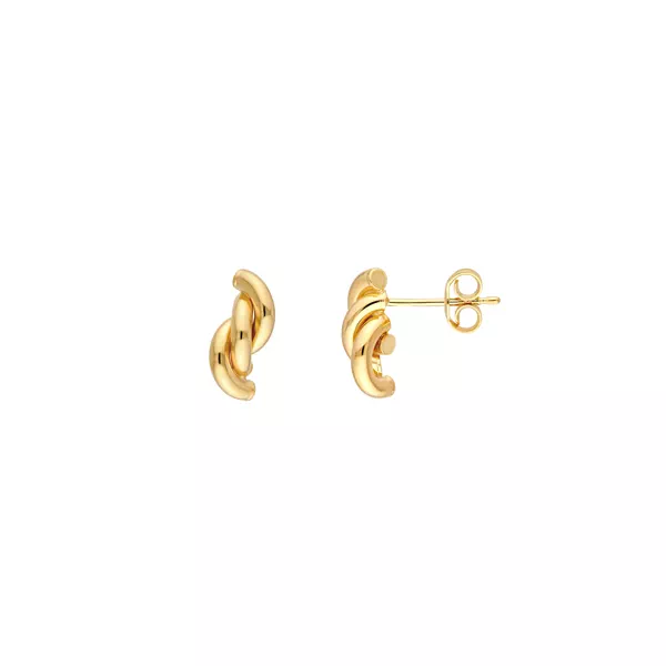 Twist Gold Stud Earrings