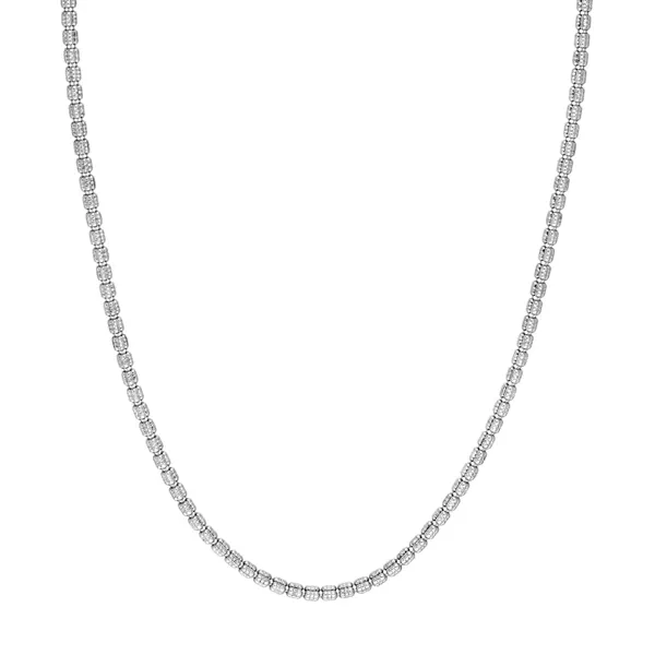 Diamond-Cut Bead Necklace (24 in)
