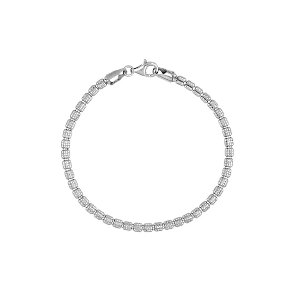 Diamond-Cut Bead Bracelet (7 in)