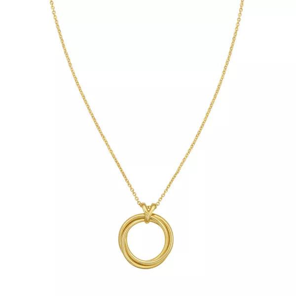 Interlocking Rings Gold Necklace