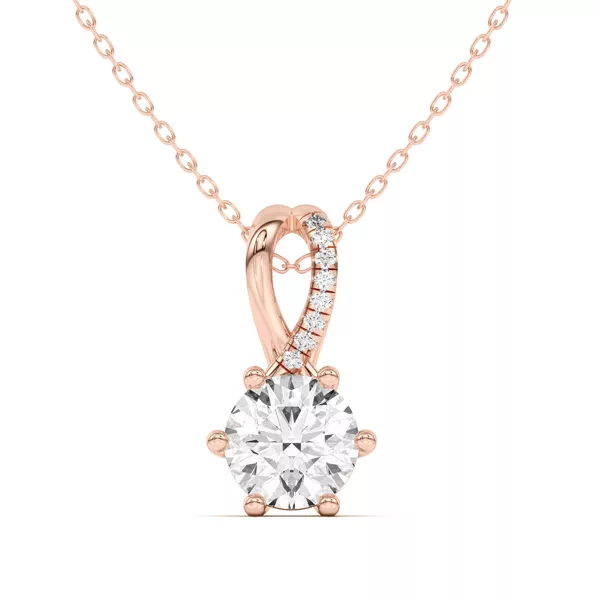 Amadea Split Bale Pavé Lab Diamond Necklace (2 ct. tw.)