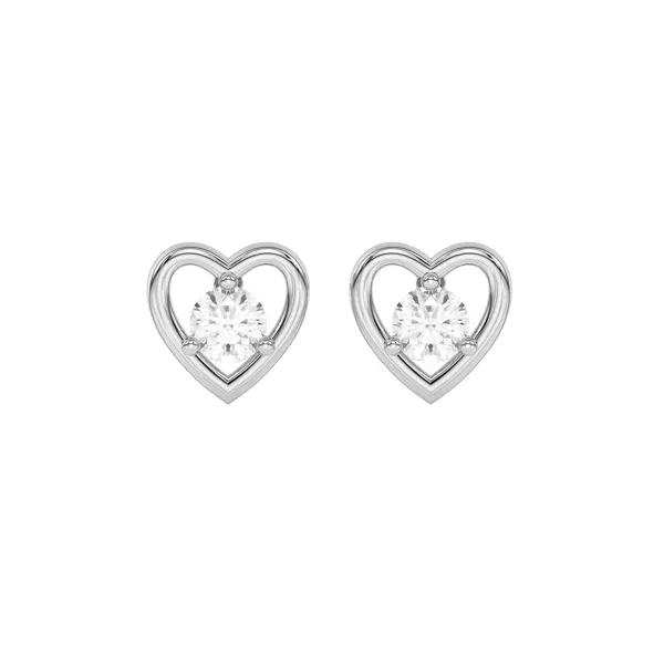 Heart Embrace Lab Diamond Stud Earrings (1/4 ct. tw.)
