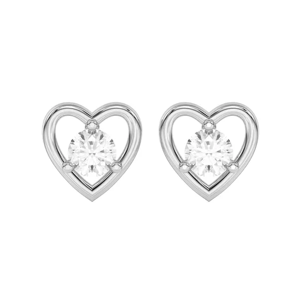 Heart Embrace Lab Diamond Stud Earrings (1/2 ct. tw.)