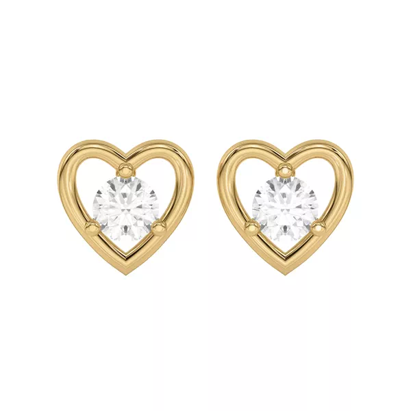 Heart Embrace Lab Diamond Stud Earrings (1/2 ct. tw.)