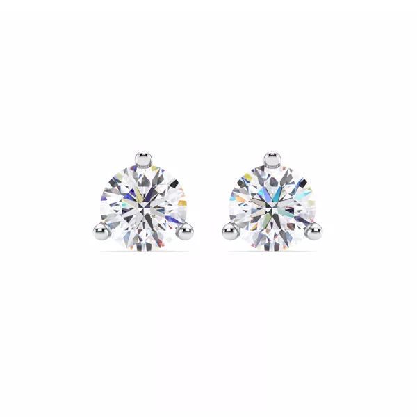 Three-Prong Martini Diamond Screw-Back Earrings (3 ct. tw.)