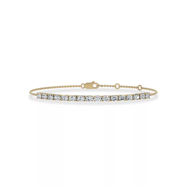 Oval Lab Diamond Chain Tennis Bracelet