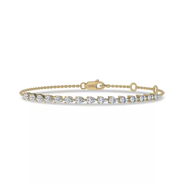 Pear Lab Diamond Chain Tennis Bracelet