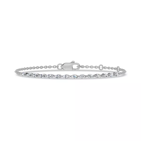 Marquise Lab Diamond Chain Tennis Bracelet