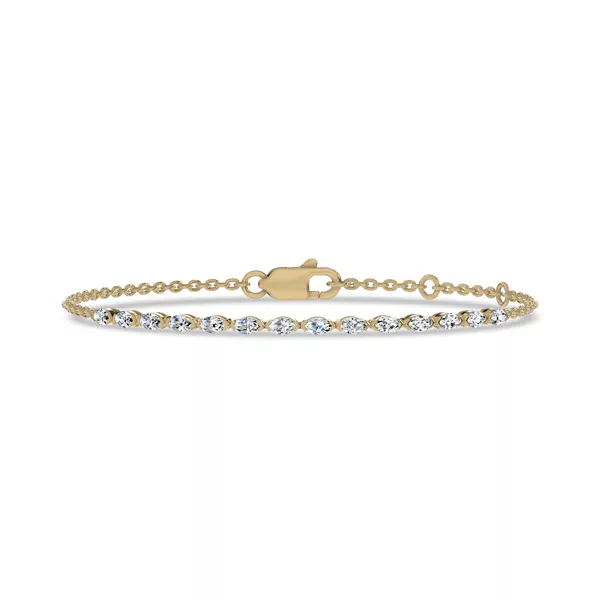 Marquise Lab Diamond Chain Tennis Bracelet