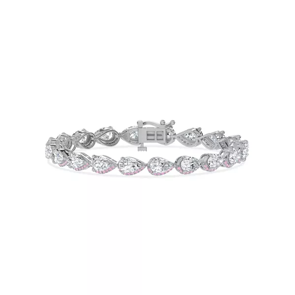 Lab Pink Sapphire Sweep Bracelet by Christian Siriano