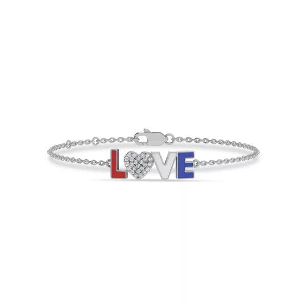 Patriotic Love Lab Diamond Bracelet