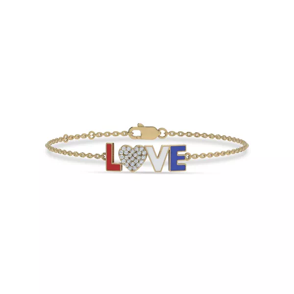 Patriotic Love Lab Diamond Bracelet