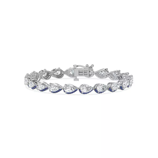 Lab Sapphire Sweep Bracelet by Christian Siriano