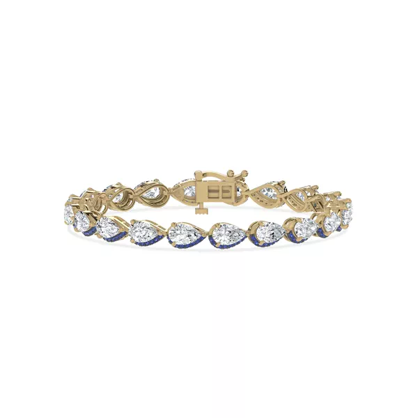 Lab Sapphire Sweep Bracelet by Christian Siriano