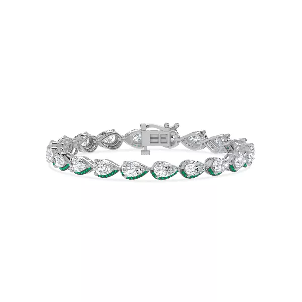 Lab Emerald Sweep Bracelet by Christian Siriano
