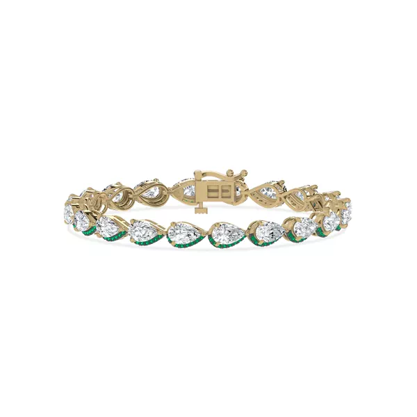 Lab Emerald Sweep Bracelet by Christian Siriano