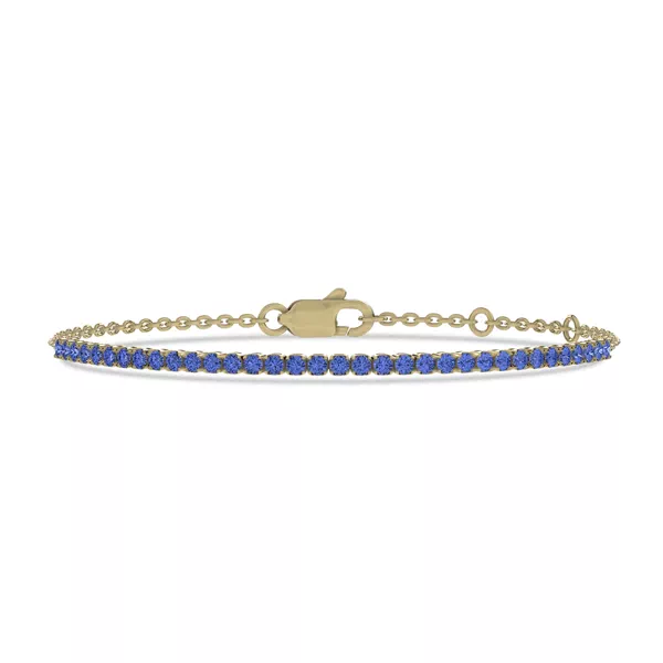 Lab Sapphire Tennis Chain Vermeil Bracelet (1.45 ct. tw.)