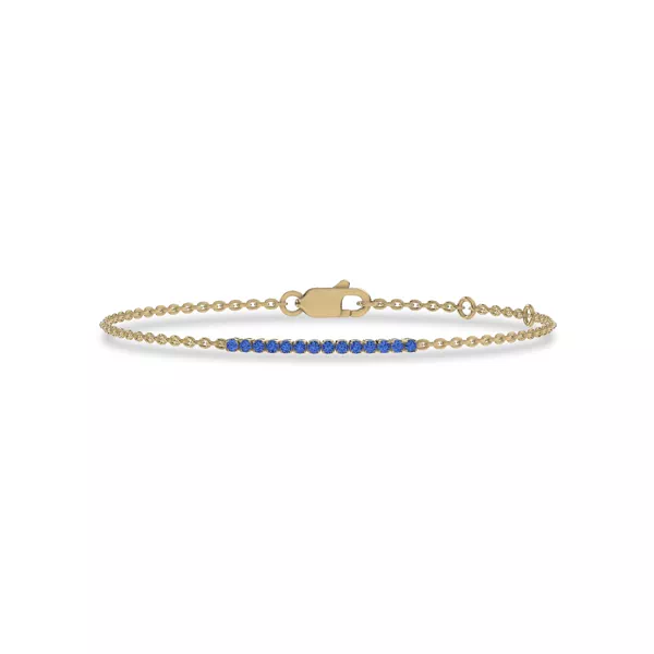 Petite Lab Sapphire Tennis Chain Vermeil Bracelet (0.60 ct. tw.)