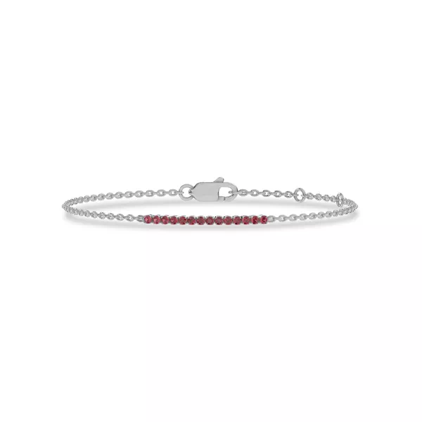 Petite Lab Ruby Tennis Chain Bracelet (0.60 ct. tw.)