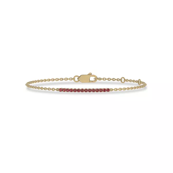 Petite Lab Ruby Tennis Chain Vermeil Bracelet (0.60 ct. tw.)
