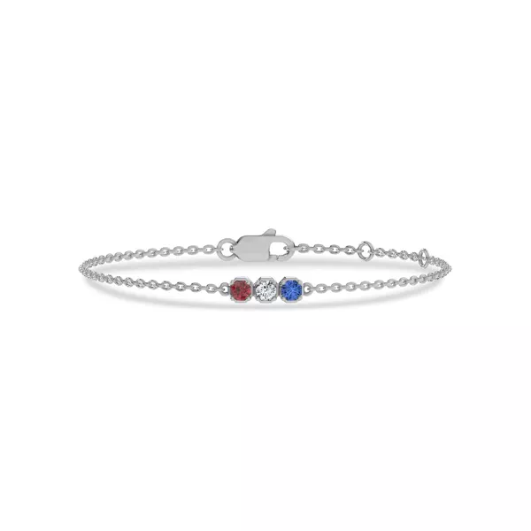 Americana Three-Stone Lab Diamond Bracelet