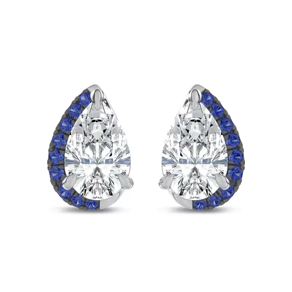 Lab Sapphire Sweep Earrings by Christian Siriano