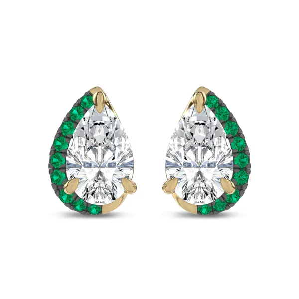 Lab Emerald Sweep Earrings by Christian Siriano
