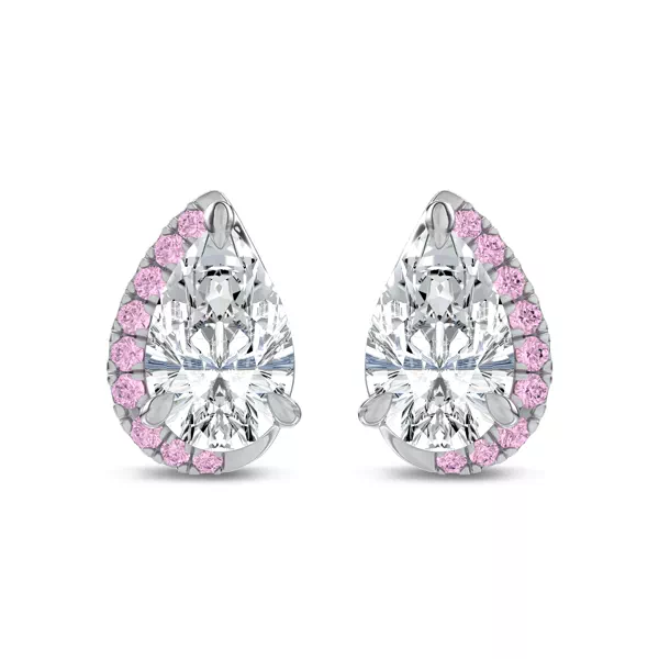 Lab Pink Sapphire Sweep Earrings by Christian Siriano