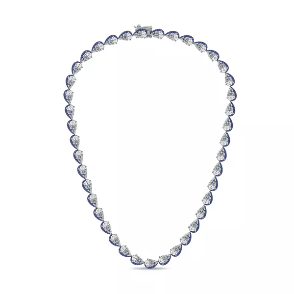 Lab Sapphire Sweep Necklace by Christian Siriano