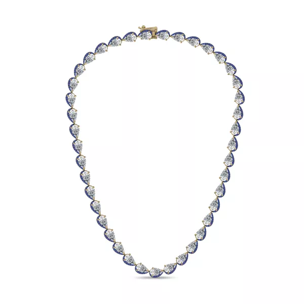 Lab Sapphire Sweep Necklace by Christian Siriano