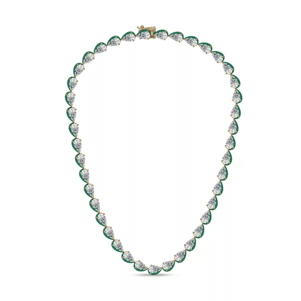 Lab Emerald Sweep Necklace by Christian Siriano